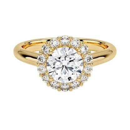 1 CT Round Cut Lab Grown Diamond Engagement Ring - view 1