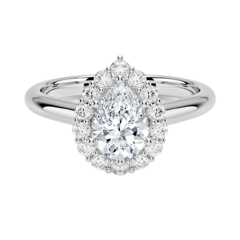 1 CT Pear Cut Lab Grown Diamond Engagement Ring - view 5
