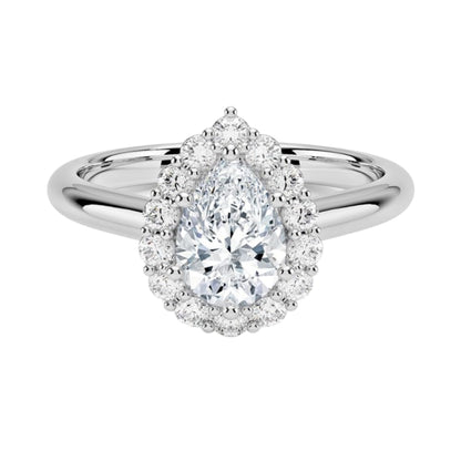1 CT Pear Cut Lab Grown Diamond Engagement Ring - view 5