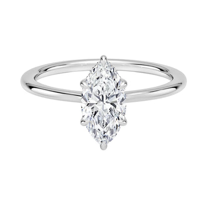 Hidden Halo 1 CT Marquise Cut Lab Grown Diamond Engagement Ring - view 1