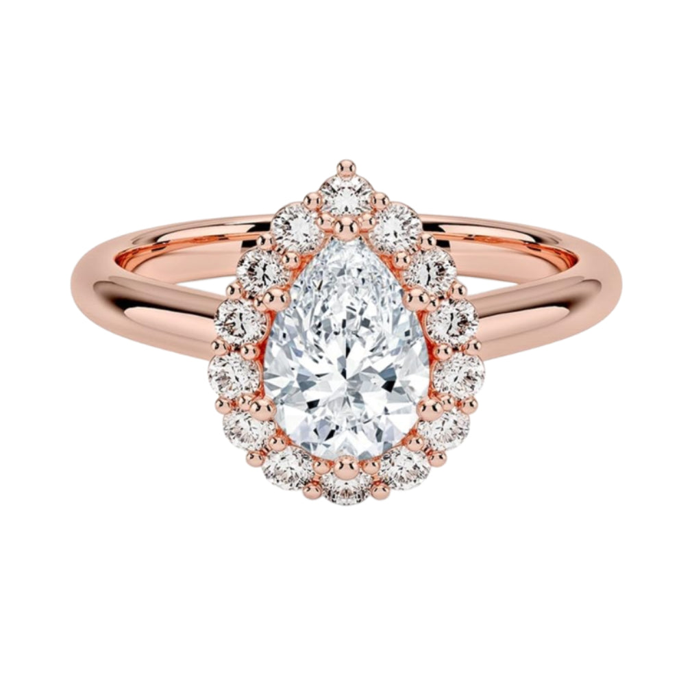 1 CT Pear Cut Lab Grown Diamond Engagement Ring - view 1
