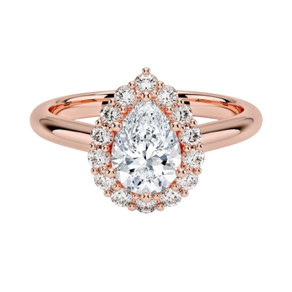 1 CT Pear Cut Lab Grown Diamond Engagement Ring - view 1