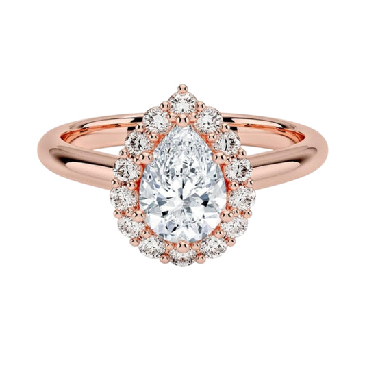 1 CT Pear Cut Lab Grown Diamond Engagement Ring - view 1