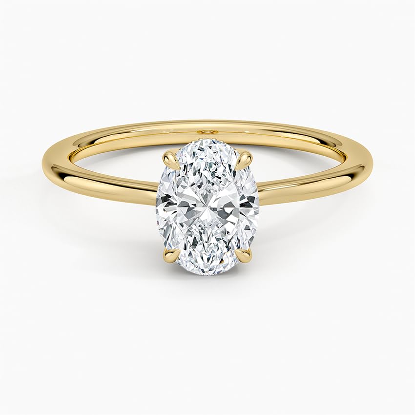 Solitaire 1 CT Oval Cut Lab Grown Diamond Engagement Ring - view 6