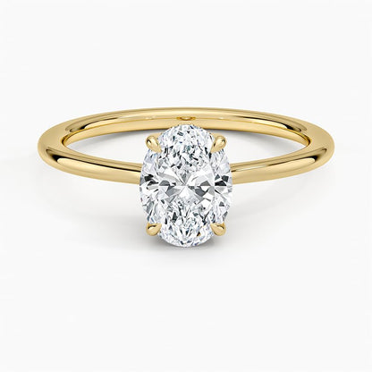 Solitaire 1 CT Oval Cut Lab Grown Diamond Engagement Ring - view 6