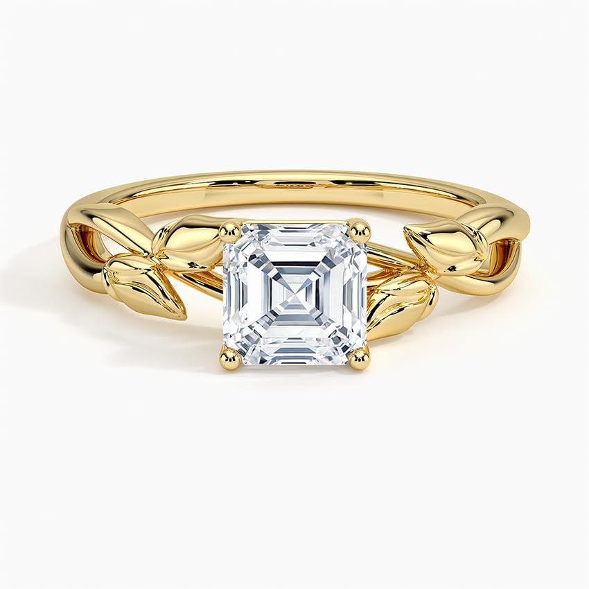 Split Shank 1 CT Asscher Cut Lab Grown Diamond Engagement Ring - view 4