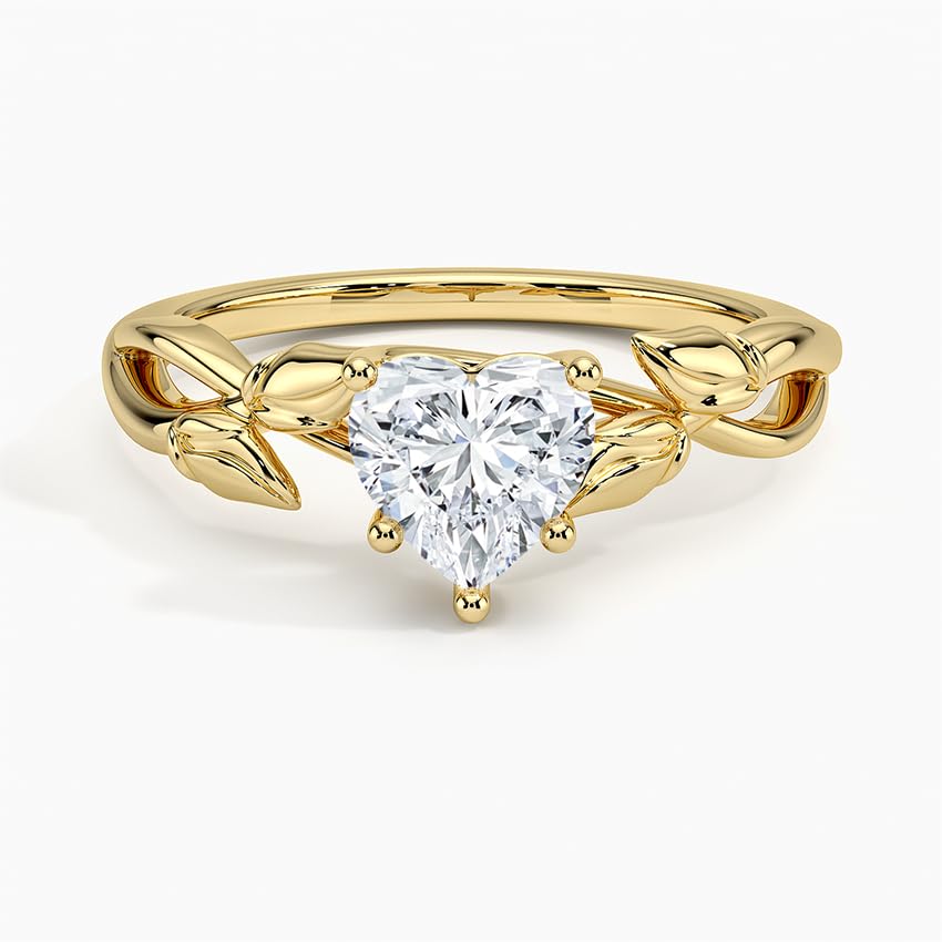 Split Shank 1 CT Heart Cut Lab Grown Diamond Engagement Ring - view 4