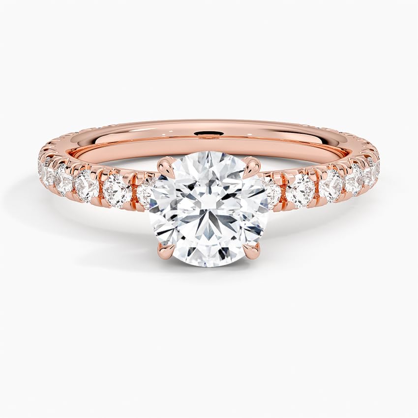 Solitaire 1 CT Round Cut Lab Grown Diamond Engagement Ring - view 4