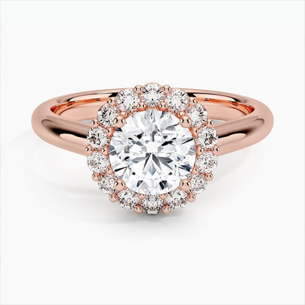 1 CT Round Cut Lab Grown Diamond Engagement Ring - view 4
