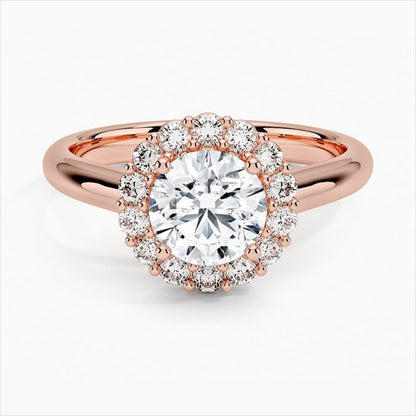 1 CT Round Cut Lab Grown Diamond Engagement Ring - view 4