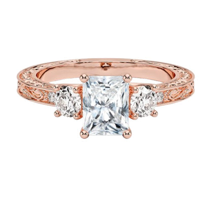 Solitaire 1 CT Radiant Cut Lab Grown Diamond Engagement Ring - view 1