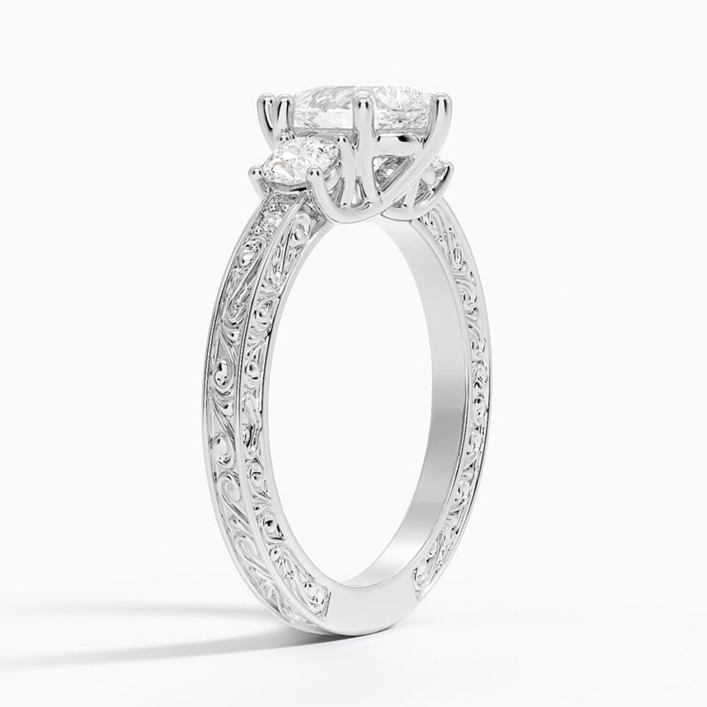 Solitaire 1 CT Pear Cut Lab Grown Diamond Engagement Ring - view 2