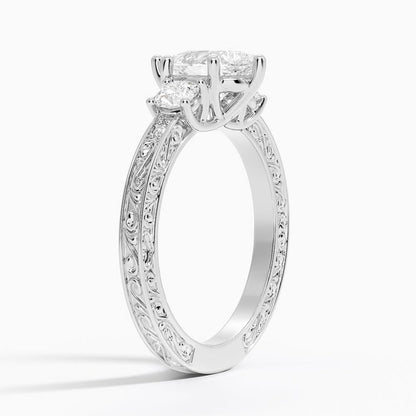 Solitaire 1 CT Pear Cut Lab Grown Diamond Engagement Ring - view 2