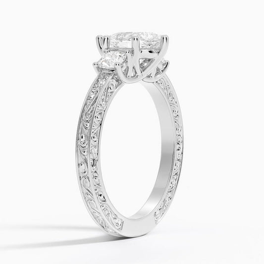 Solitaire 1 CT Pear Cut Lab Grown Diamond Engagement Ring - view 2
