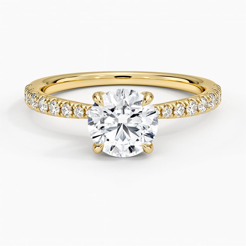 Pave Accents 1 CT Round Cut Lab Grown Diamond Ring - view 5