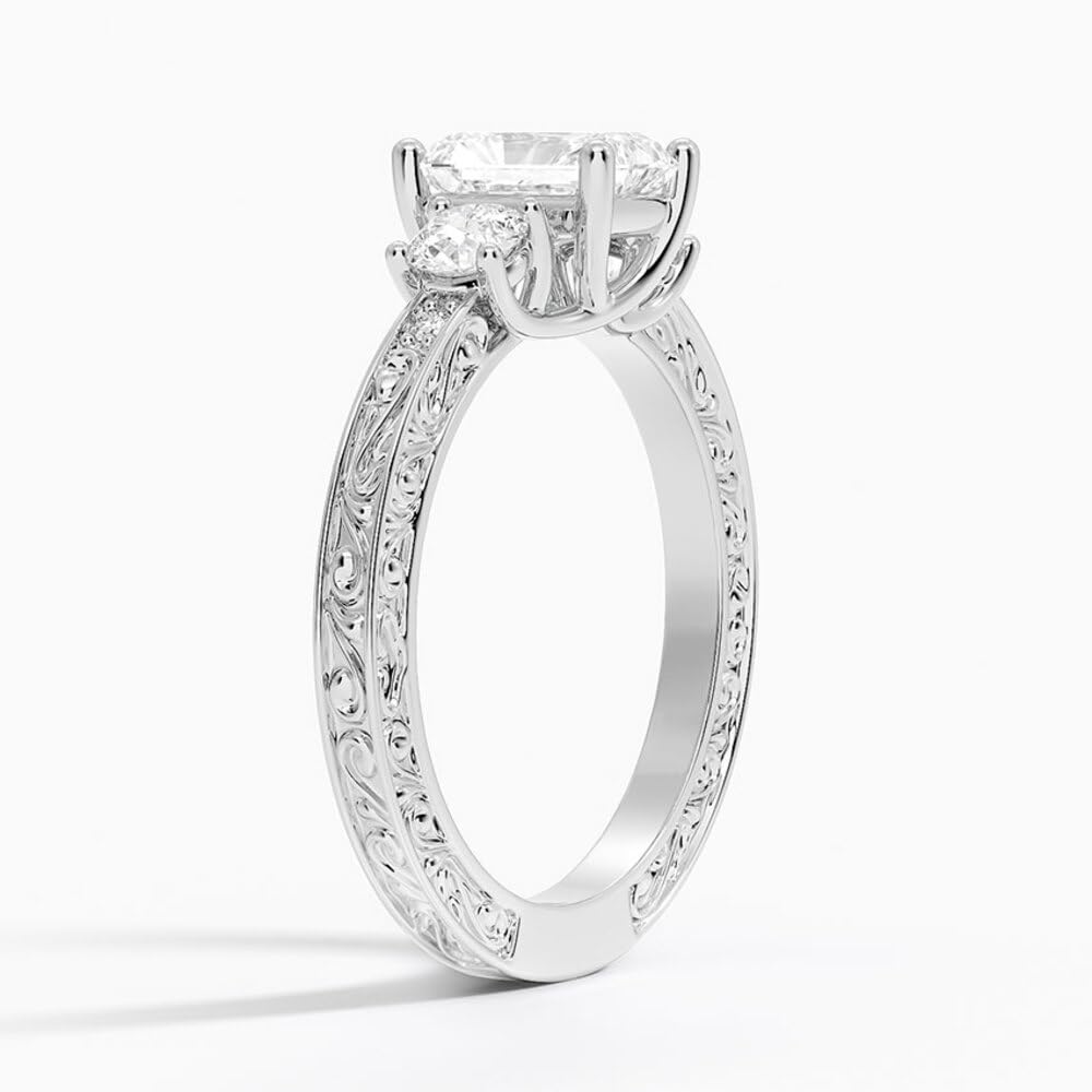 Solitaire 1 CT Radiant Cut Lab Grown Diamond Engagement Ring - view 5
