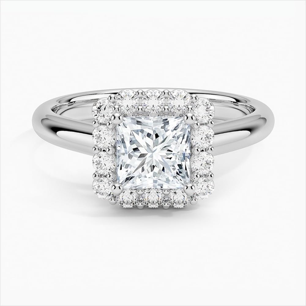 1 CT Princess Cut Lab Grown Diamond Engagement Ring - view 4