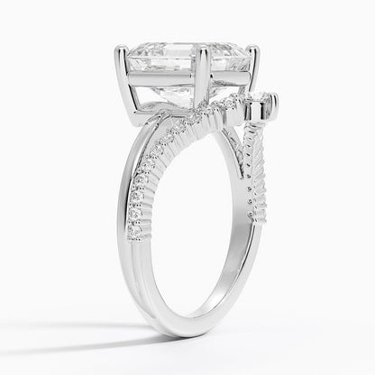 4 CT Asscher Cut Lab Grown Diamond Wedding Ring - view 5