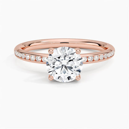 Solitaire 1 CT Round Cut Lab Grown Diamond Ring - view 6