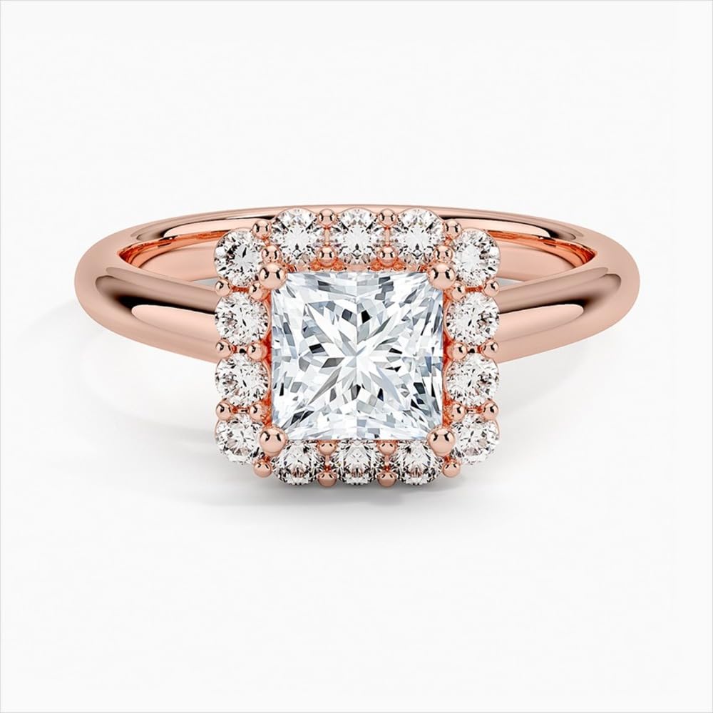 1 CT Princess Cut Lab Grown Diamond Engagement Ring - view 5