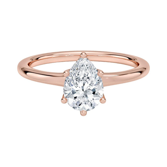 1 CT Pear Cut Lab Grown Diamond Engagement Ring - view 1