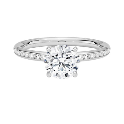 Solitaire 1 CT Round Cut Lab Grown Diamond Ring - view 1