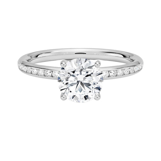 Solitaire 1 CT Round Cut Lab Grown Diamond Ring - view 1