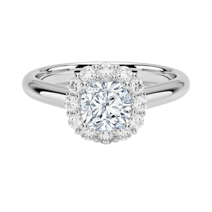 1 CT Cushion Cut Lab Grown Diamond Engagement Ring - view 1