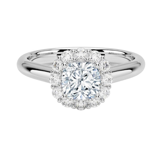 1 CT Cushion Cut Lab Grown Diamond Engagement Ring - view 1