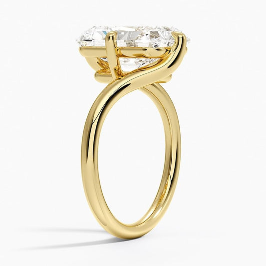 Radiant Cut 5 CT Lab Grown Diamond Engagement Ring - view 2