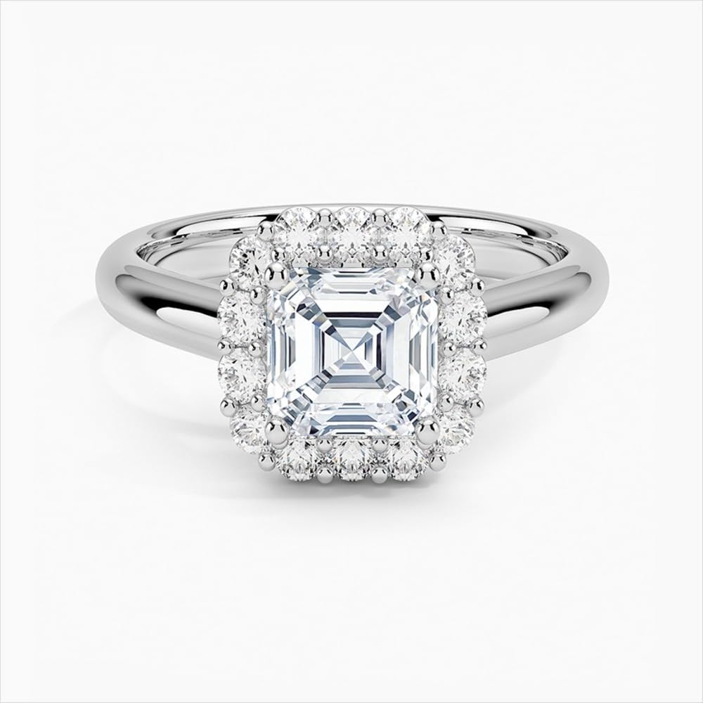 1 CT Asscher Cut Lab Grown Diamond Engagement Ring - view 4