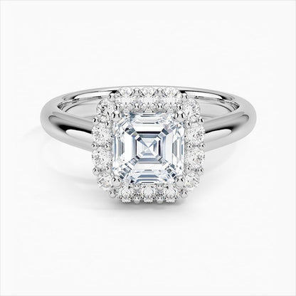1 CT Asscher Cut Lab Grown Diamond Engagement Ring - view 4
