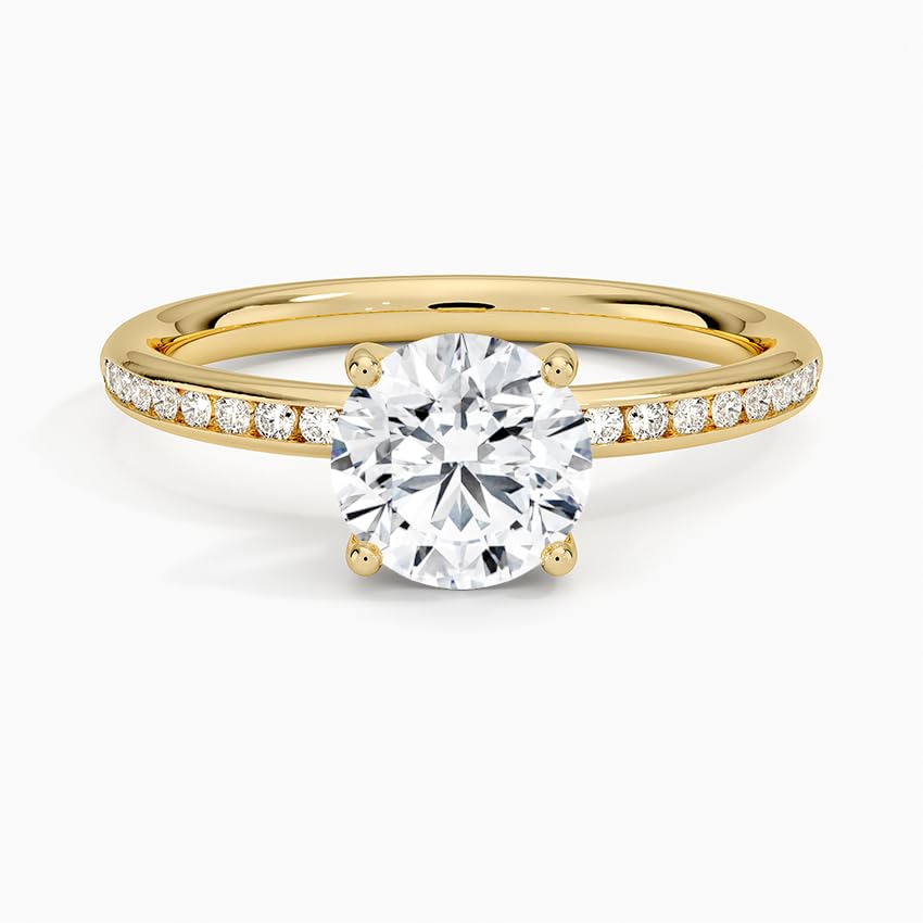 Solitaire 1 CT Round Cut Lab Grown Diamond Ring - view 4