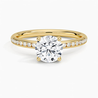 Solitaire 1 CT Round Cut Lab Grown Diamond Ring - view 4