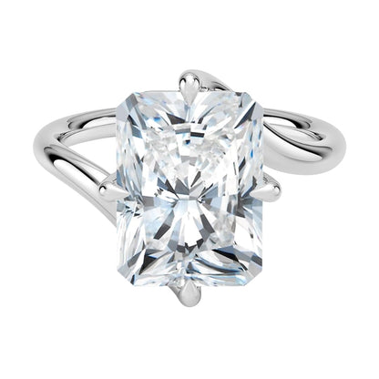 Radiant Cut 5 CT Lab Grown Diamond Engagement Ring - view 1