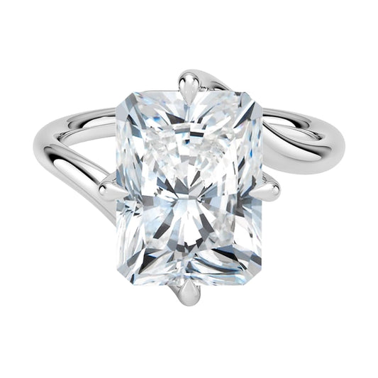 Radiant Cut 5 CT Lab Grown Diamond Engagement Ring - view 1