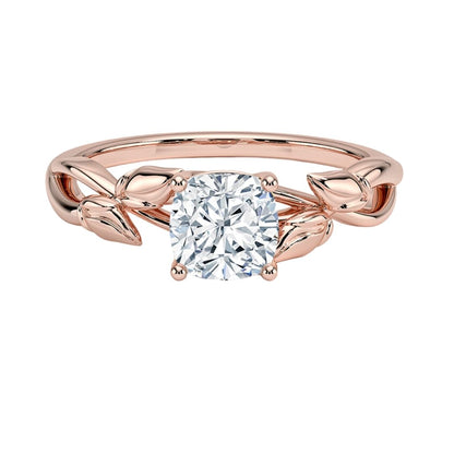 Split Shank 1 CT Cushion Cut Lab Grown Diamond Engagement Ring - view 1