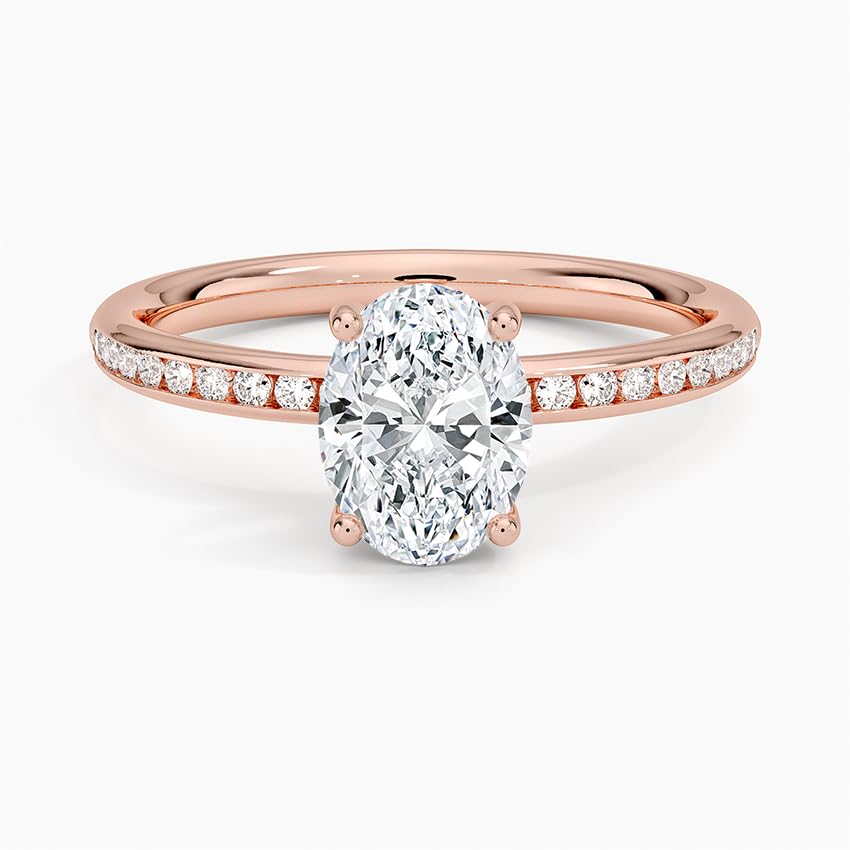 1 CT Oval Cut Lab Grown Diamond Engagement Ring - view 4