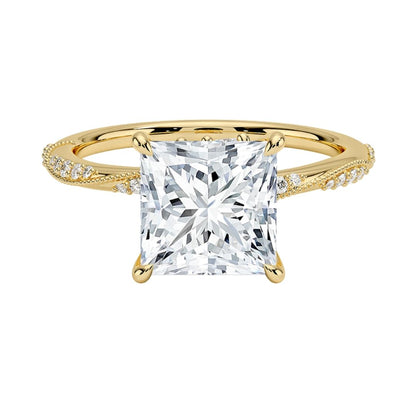 2 CT Princess Cut Lab Grown Diamond Engagement Ring - view 1