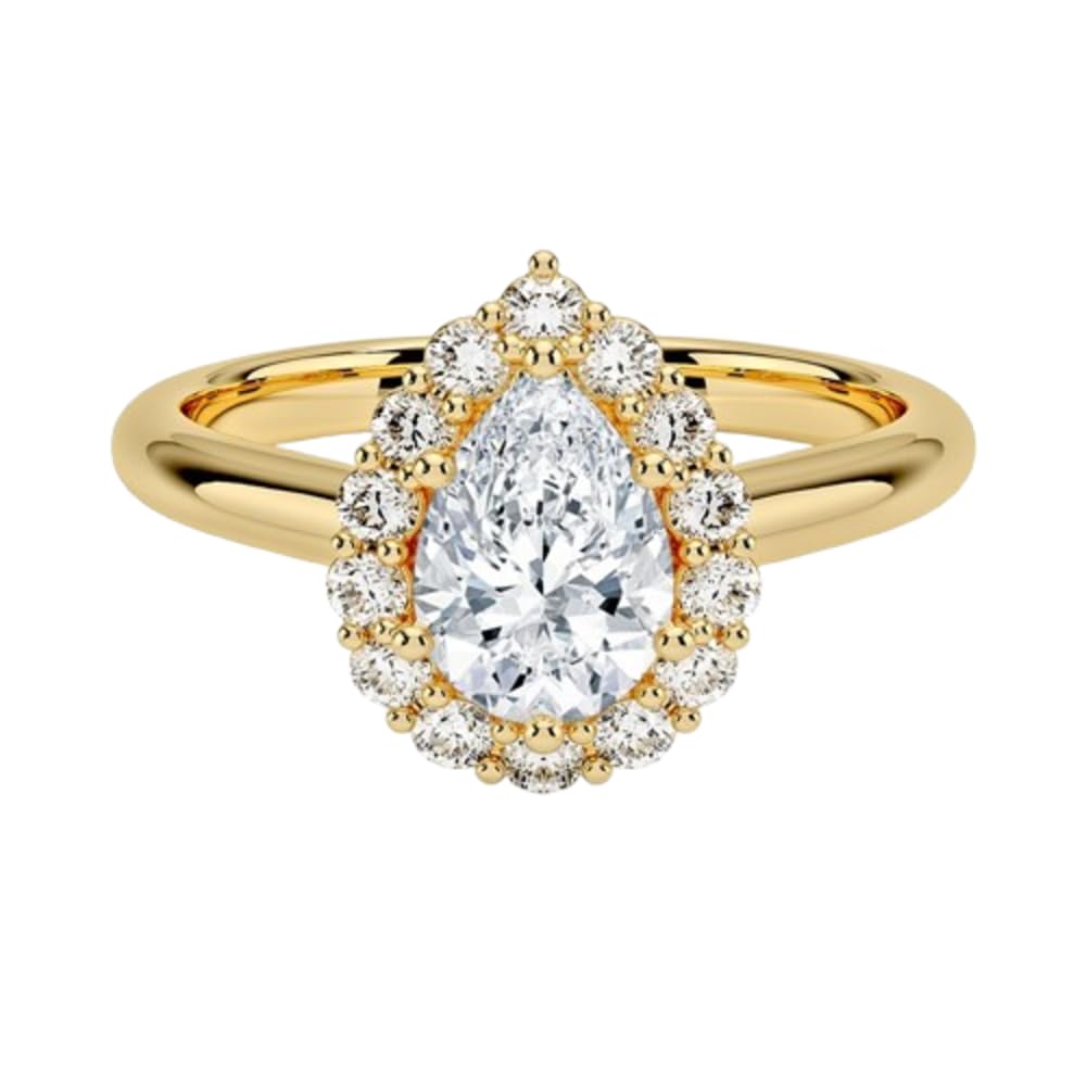 1 CT Pear Cut Lab Grown Diamond Engagement Ring - view 4
