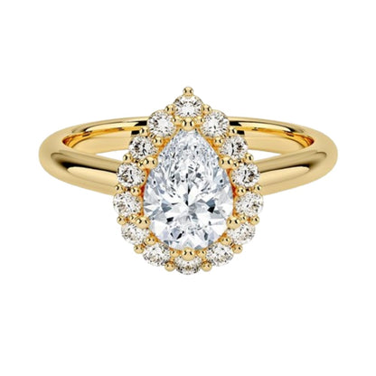 1 CT Pear Cut Lab Grown Diamond Engagement Ring - view 4