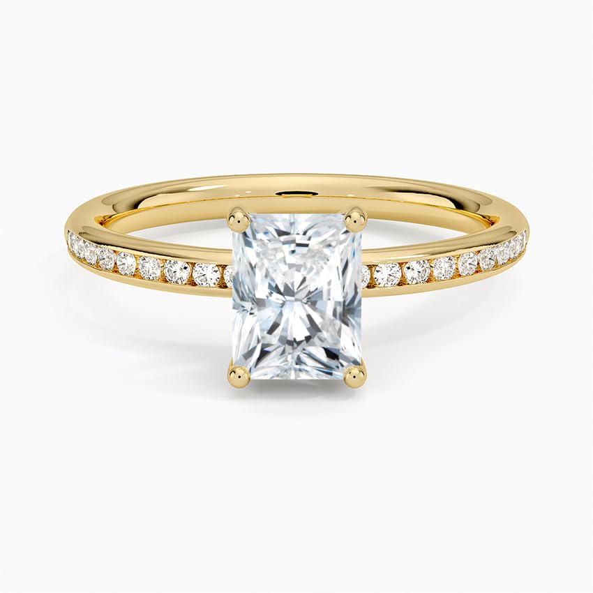 1 CT Radiant Cut Lab Grown Diamond Engagement Ring - view 6
