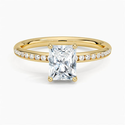 1 CT Radiant Cut Lab Grown Diamond Engagement Ring - view 6