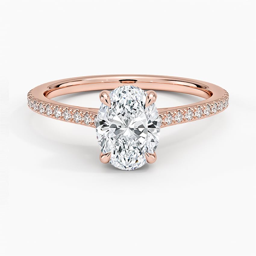 Solitaire 1 CT Oval Cut Lab Grown Diamond Engagement Ring - view 6