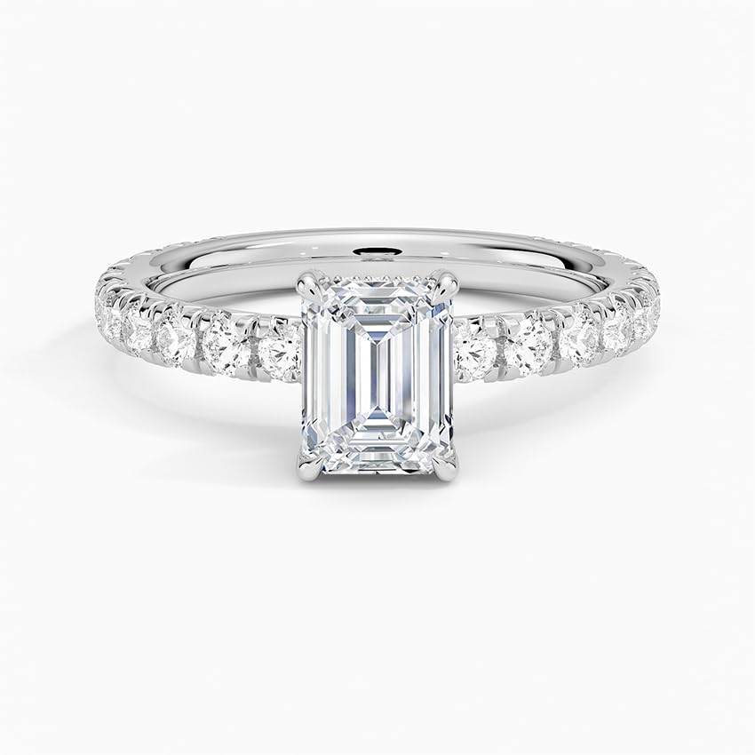 Solitaire 1 CT Emerald Cut Lab Grown Diamond Engagement Ring - view 6