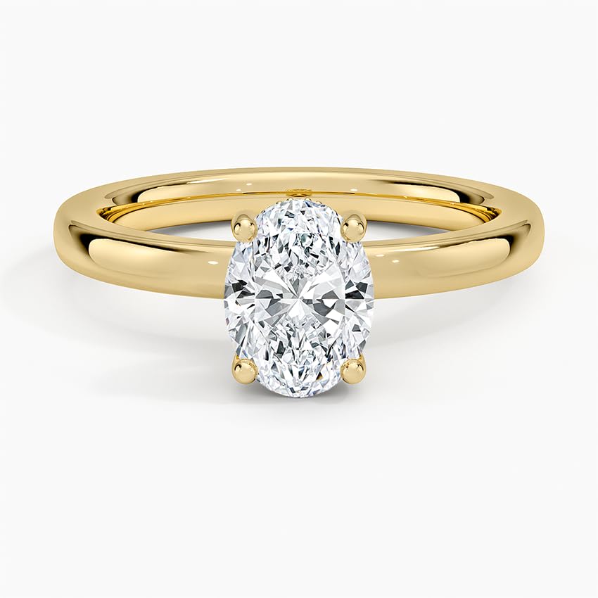 Hidden Halo 1 CT Oval Cut Lab Grown Diamond Engagement Ring - view 6