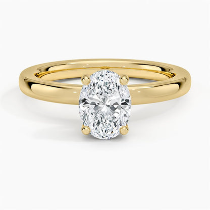Hidden Halo 1 CT Oval Cut Lab Grown Diamond Engagement Ring - view 6