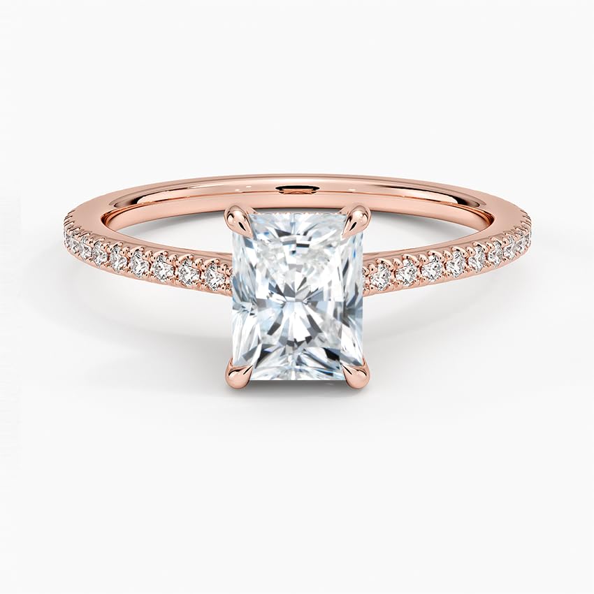 Solitaire 1 CT Radiant Cut Lab Grown Diamond Engagement Ring - view 6