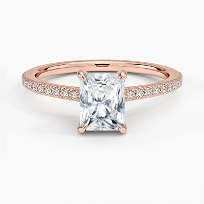 Solitaire 1 CT Radiant Cut Lab Grown Diamond Engagement Ring - view 6