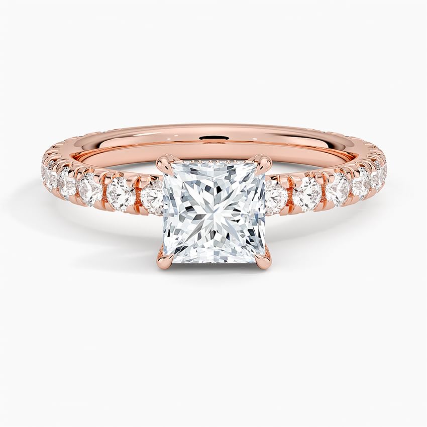 Solitaire 1 CT Princess Cut Lab Grown Diamond Engagement Ring - view 4
